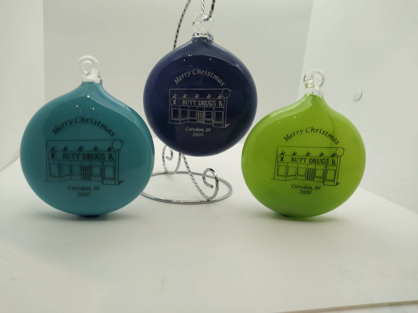Etched Christmas Ornaments