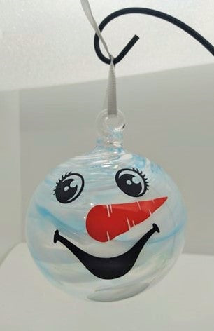 Snowman Blown Ornament