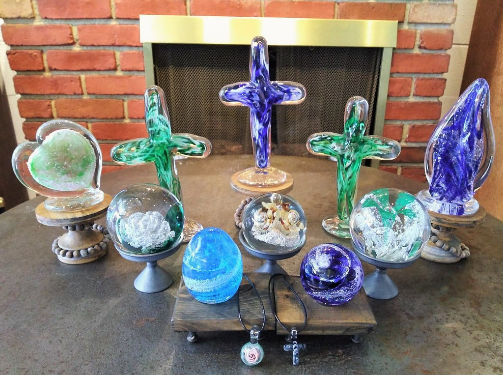 Memorial Glass with Cremation Ashes