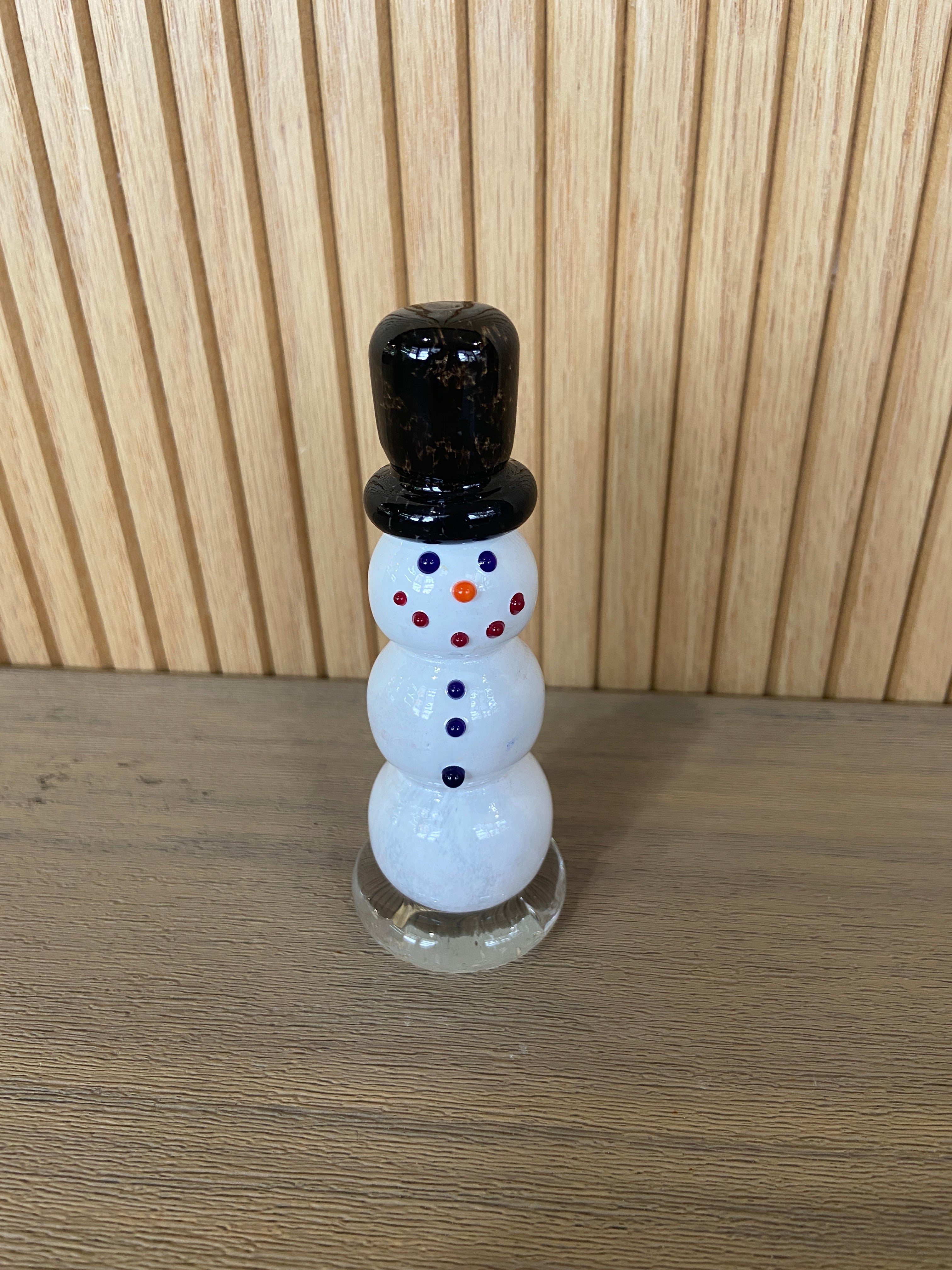 パースシャー・ペーパーウェイト　Christmas1997 スノーマン Snowman – Zimmerman Art Glass
