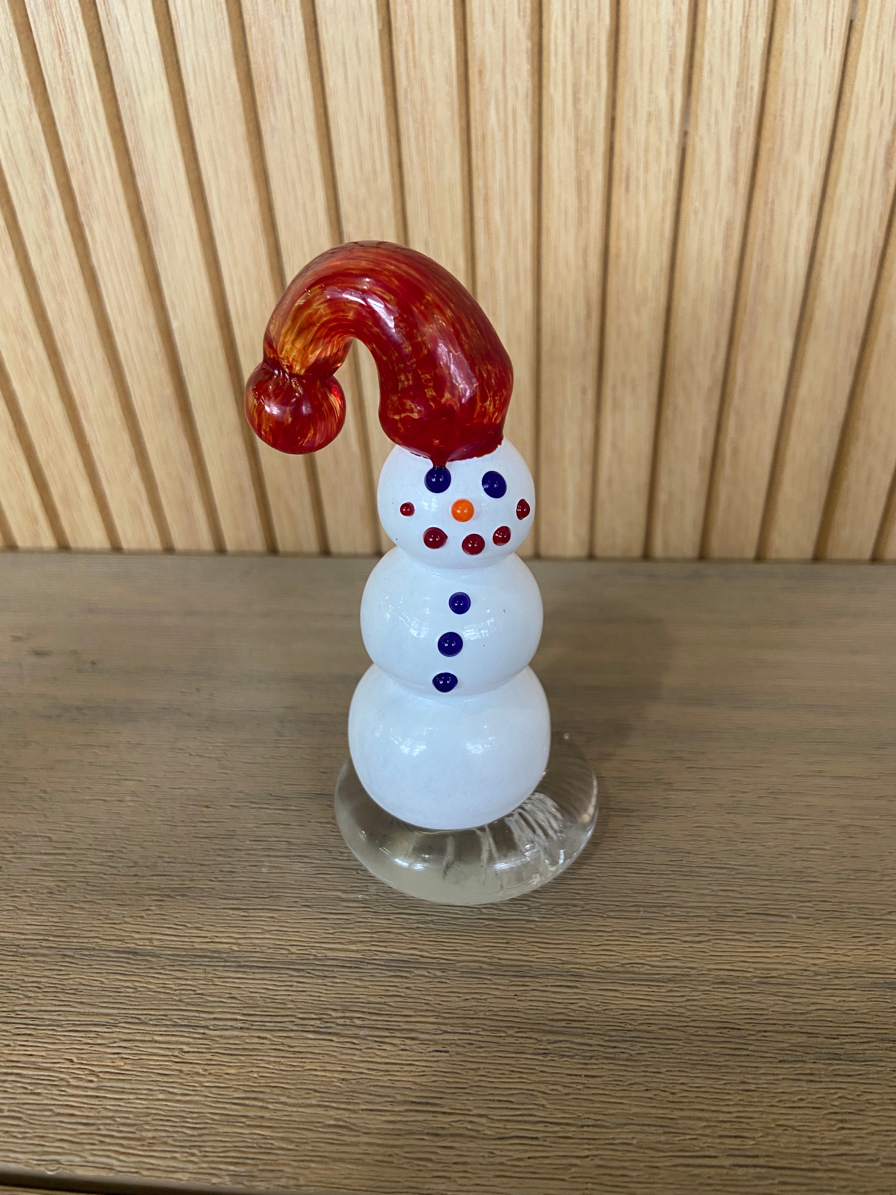 パースシャー・ペーパーウェイト　Christmas1997 スノーマン Snowman – Zimmerman Art Glass