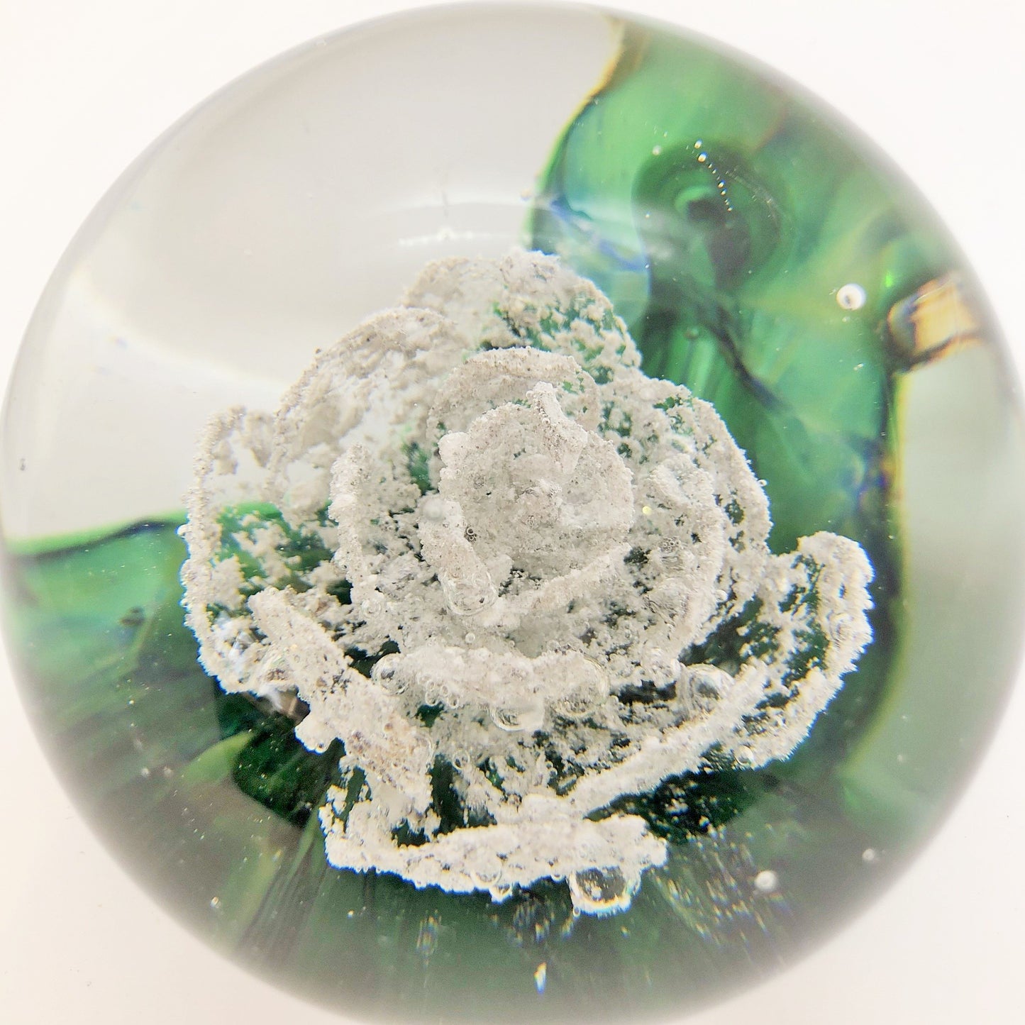 Cremation Rose Paperweight with Ashes